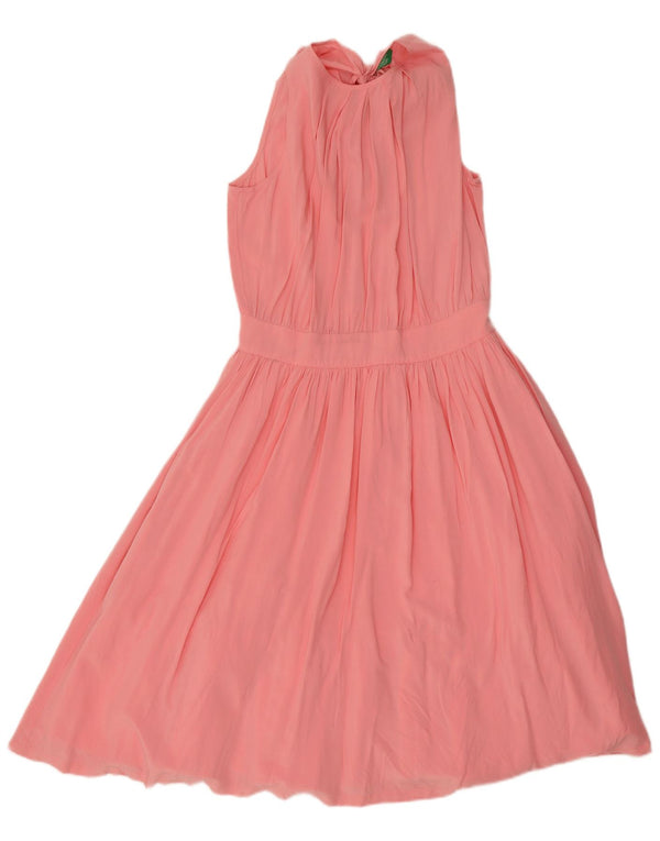 Rochie de damă Benetton Halter UK 10 Small Pink Viscose