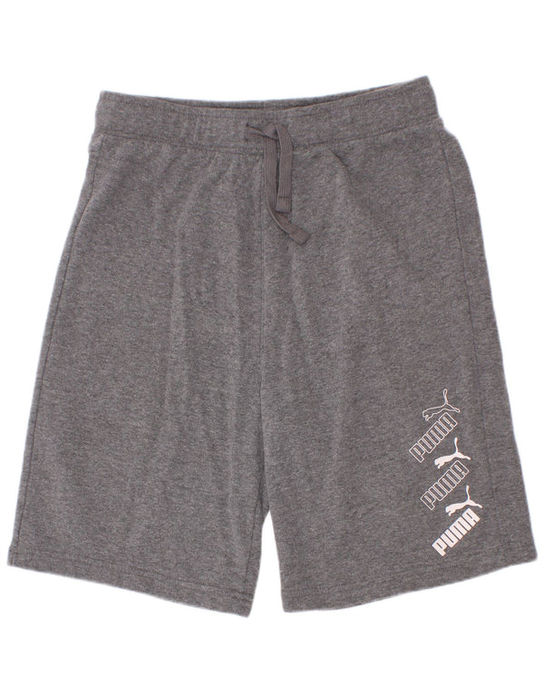 Pantaloni scurți sport Puma pentru băieți 14-15 ani, mari, gri, bumbac