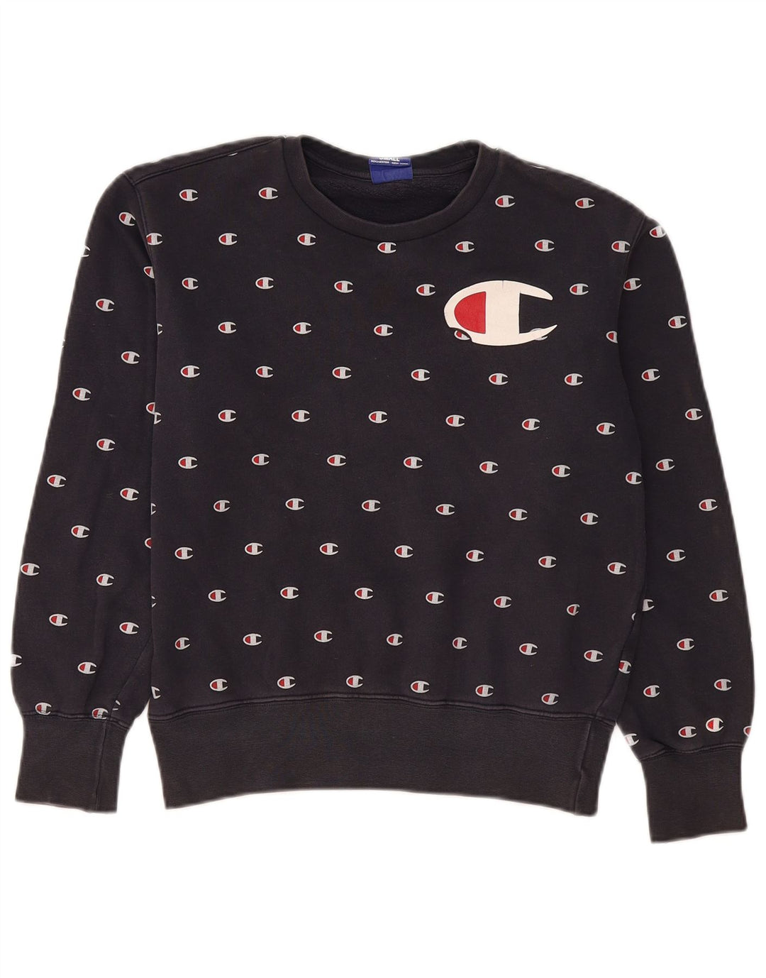 Pulover cu grafic supradimensionat Champion pentru femei UK 10 Mic Negru