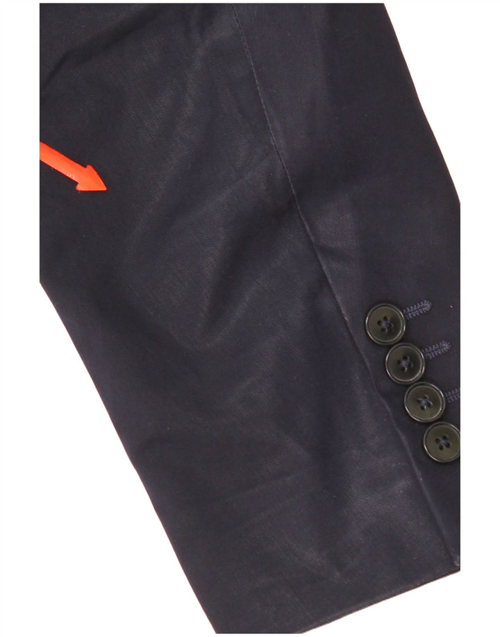 Blazer pentru bărbați Zara cu 2 nasturi EU 52 Viscoză mare albastru bleumarin