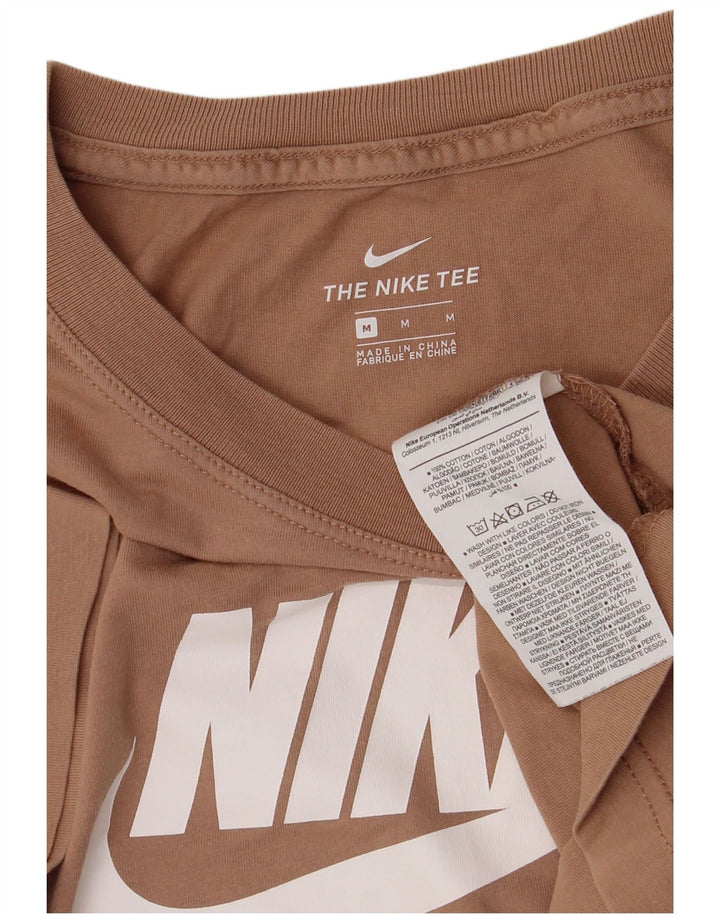 Tricou crop grafic Nike pentru femei Top UK 14 Medium Beige Bumbac