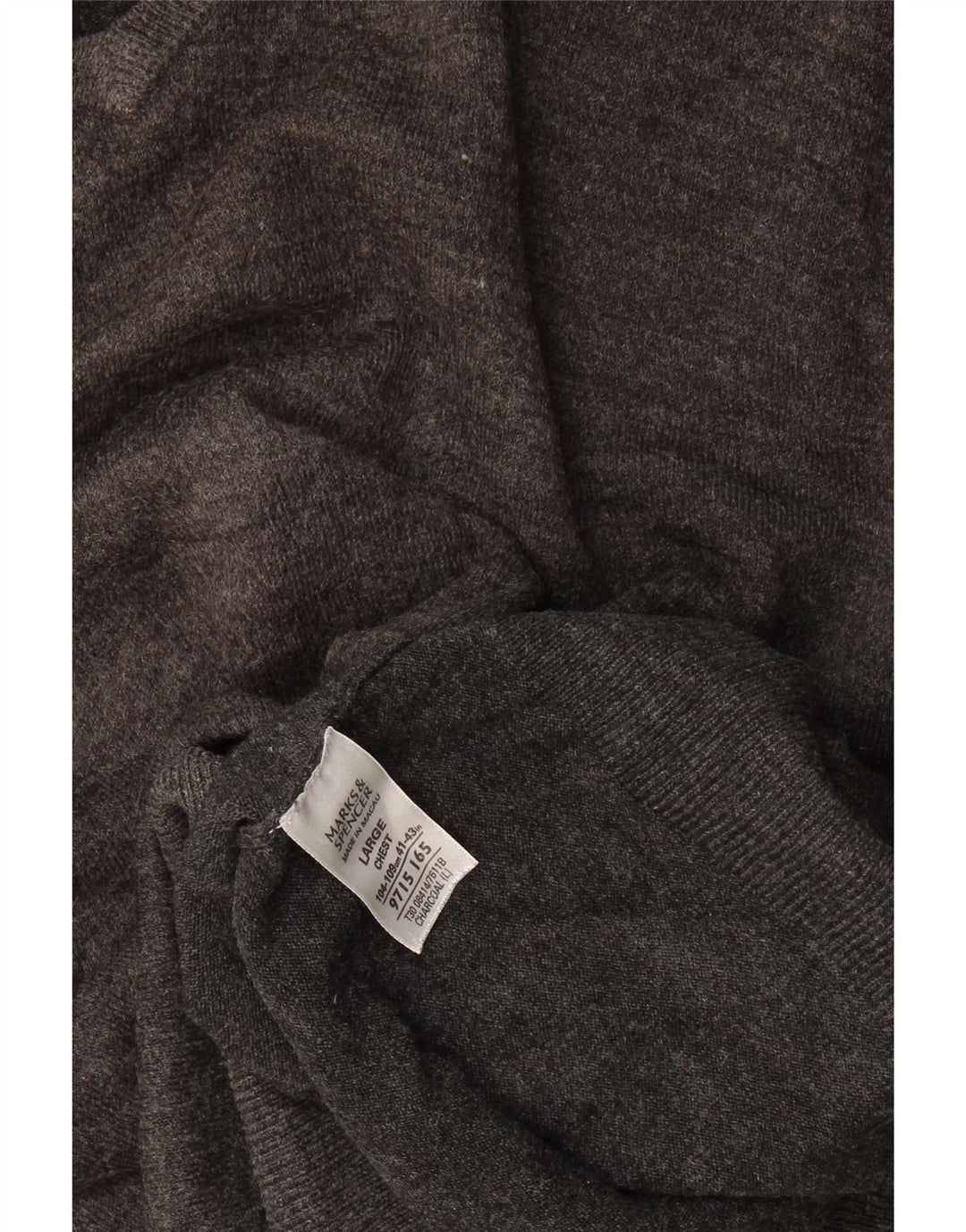 Pulover pentru bărbați Marks & Spencer, cu decolteu în V, mare, gri acrilic