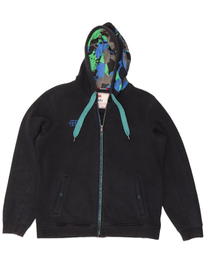 Pulover Canterbury pentru bărbați, cu fermoar, camuflaj mare, negru