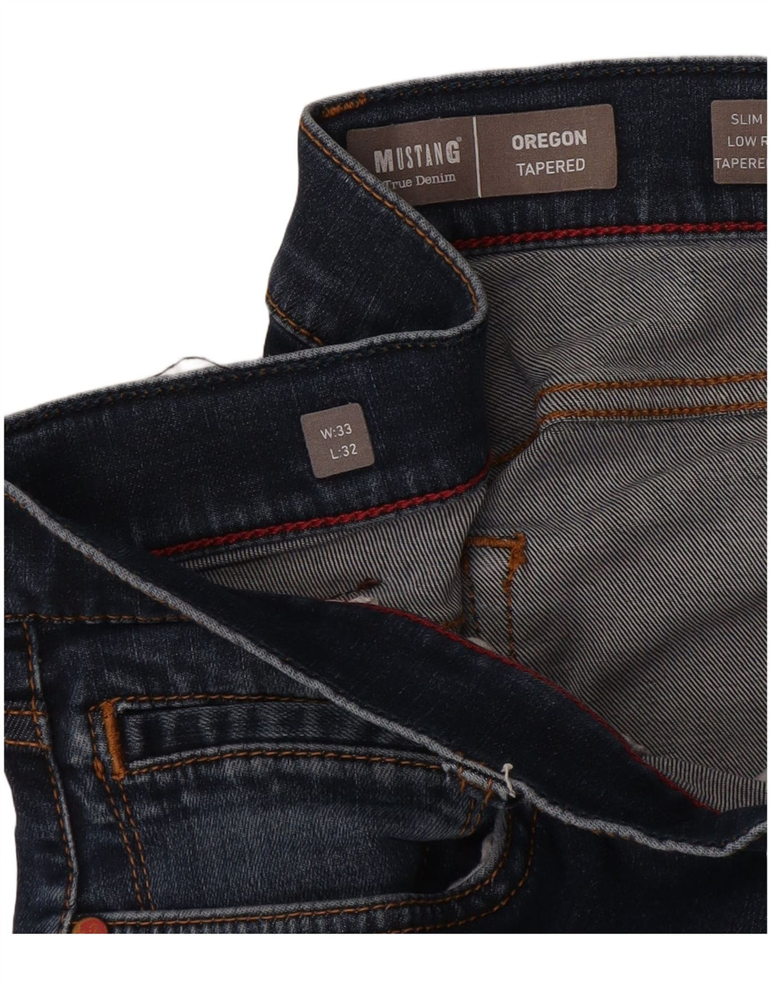 Blugi conici pentru barbati Mustang Oregon Bootcut Slim Fit W33 L32 bleumarin