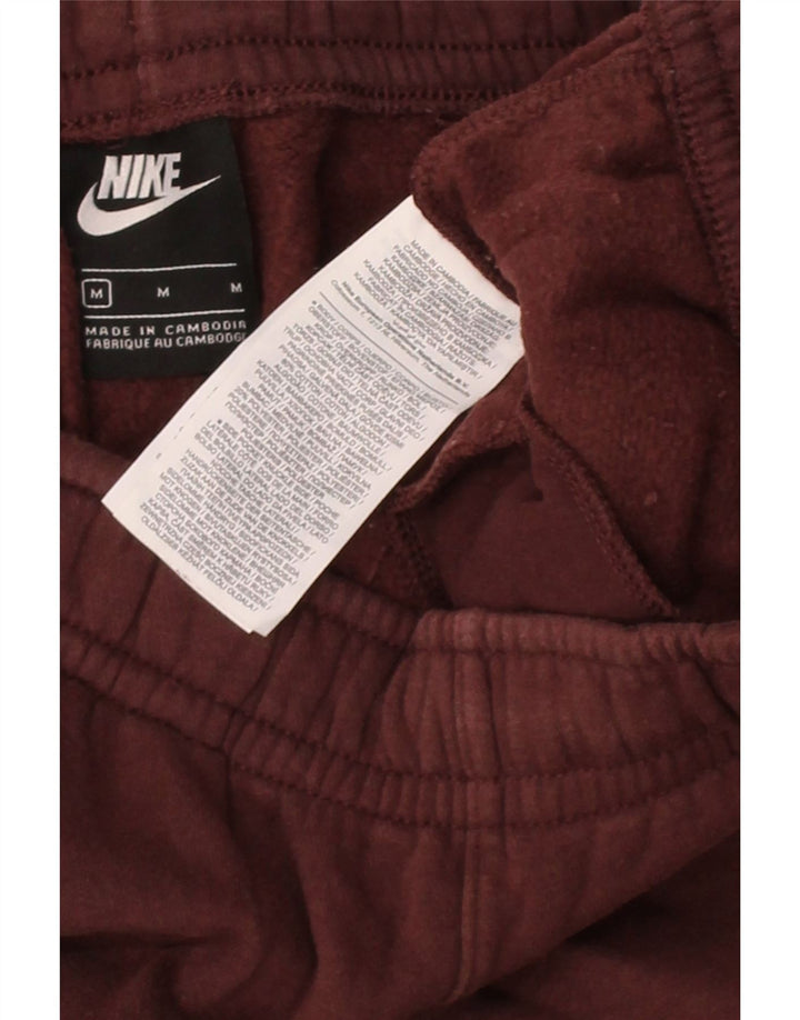 NIKE Mens Tracksuit Trousers Joggers Medium  Maroon Cotton