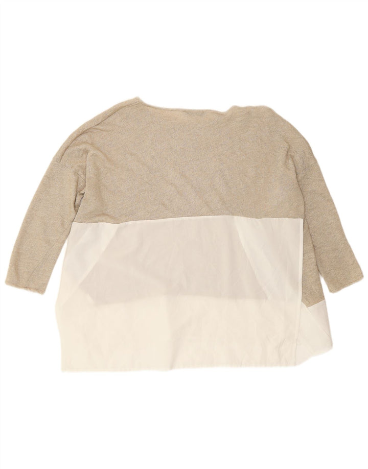 Bluză supradimensionată pentru femei Zara UK 10 Small Gold Colorblock