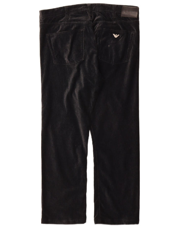 Pantaloni casual drepti pentru femei Armani L34 L29 Bumbac bleumarin