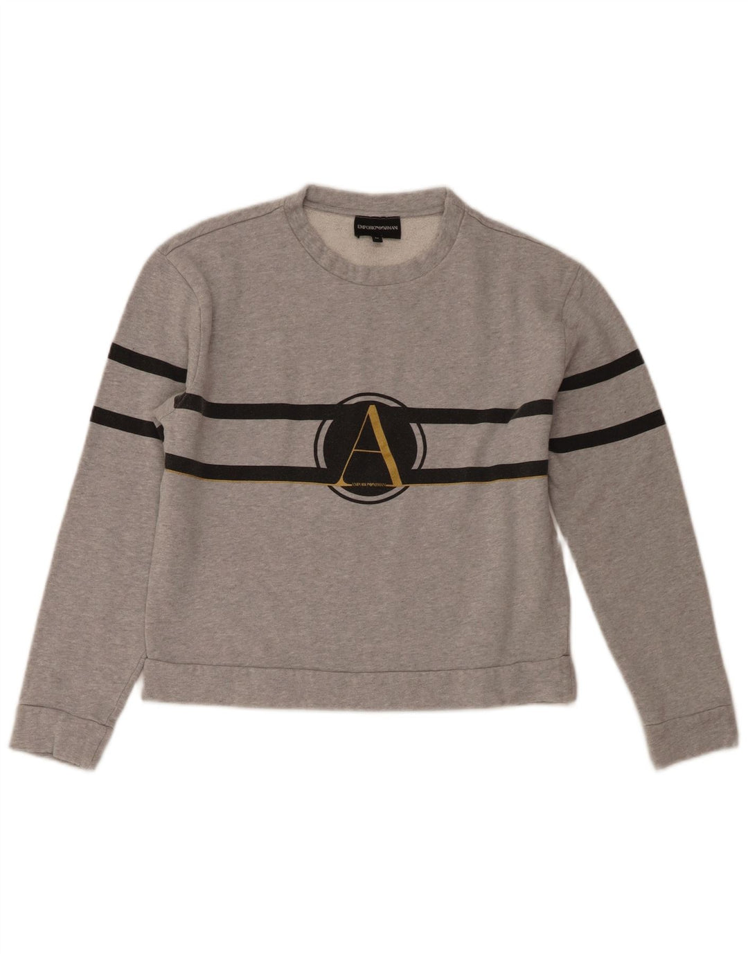 Hanorac crop pentru femei Emporio Armani Pulover IT 44 Medium Gri Pete