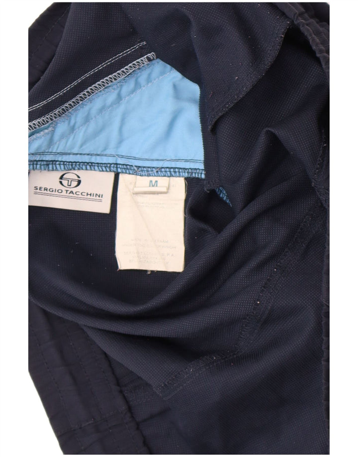Sergio Tacchini Pantaloni scurți sport grafic pentru bărbați, medii, albastru marin, blocuri de culoare