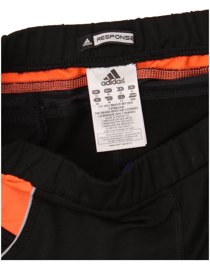 Leggings Capri Adidas pentru femei UK 14 Medium Black Colorblock Poliester