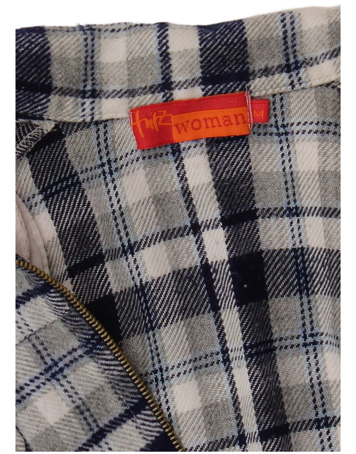 Cămașă de flanel pentru femei Fritzi, cu croială relaxată, UK 14 Medium, bleumarin, carouri
