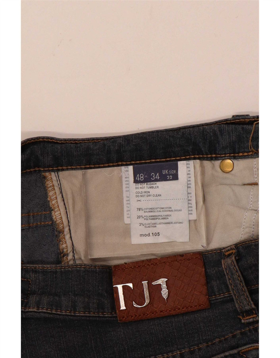 Trussardi blugi drepti pentru femei W32 L31 bumbac albastru