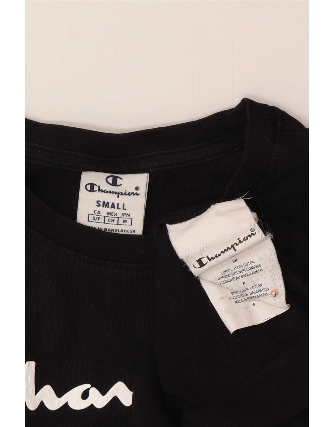 Tricou grafic Champion pentru femei Top mic bumbac negru