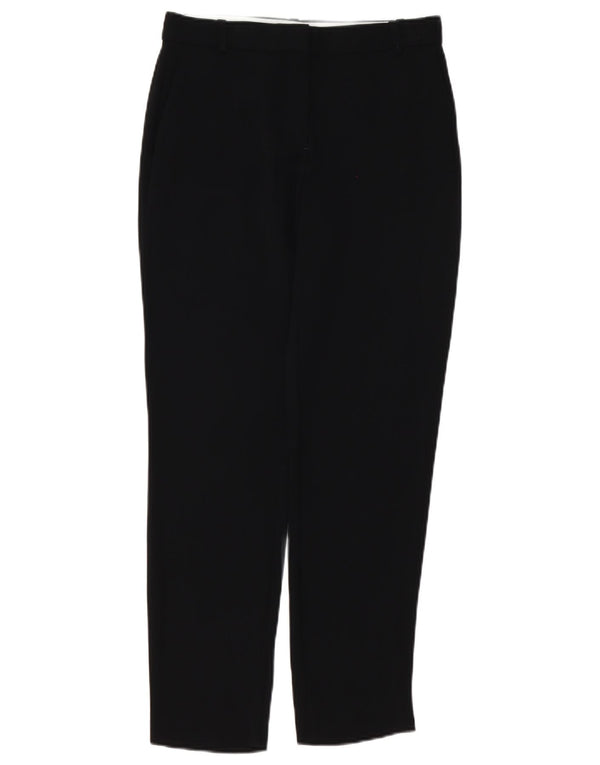 Massimo Dutti Womens Slim Chino Trousers EU 36 XS W26 L28 Black Viscose