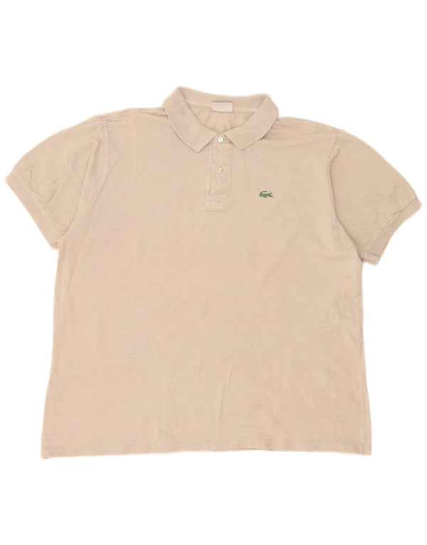 Tricou polo pentru bărbați Lacoste Mărimea 7 2XL bumbac bej