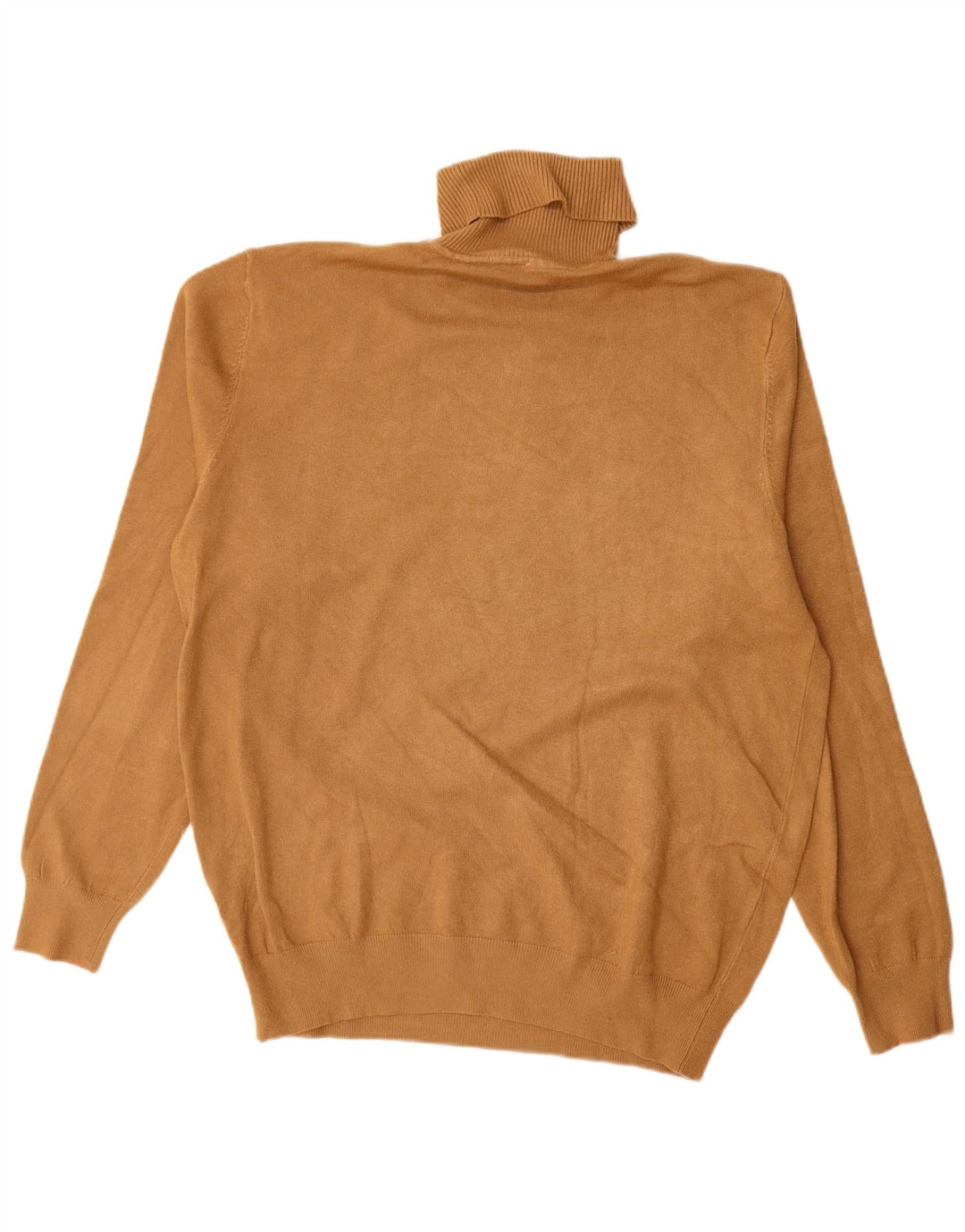 Pulover vintage pentru bărbați cu gât rulat, XL, bej