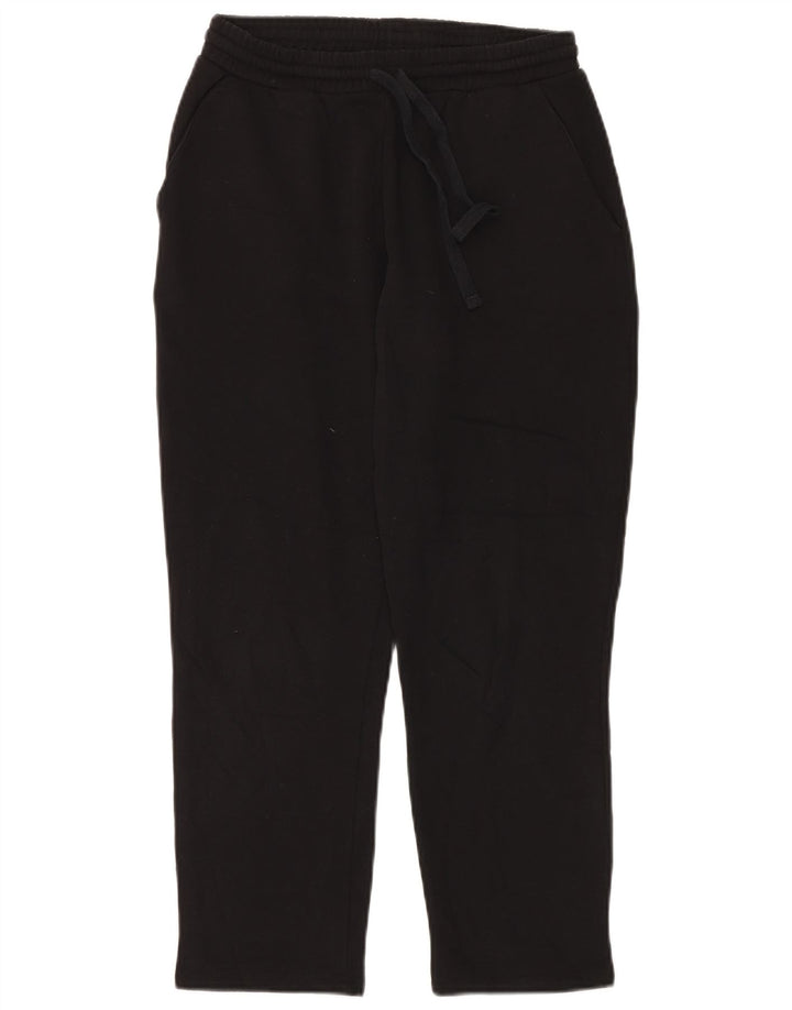 Pantaloni de trening ZARA pentru femei UK 8 Small Black Bumbac