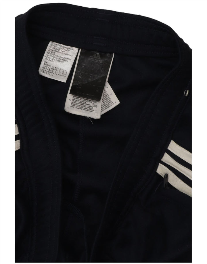 ADIDAS Mens Tracksuit Trousers Medium  Navy Blue Polyester