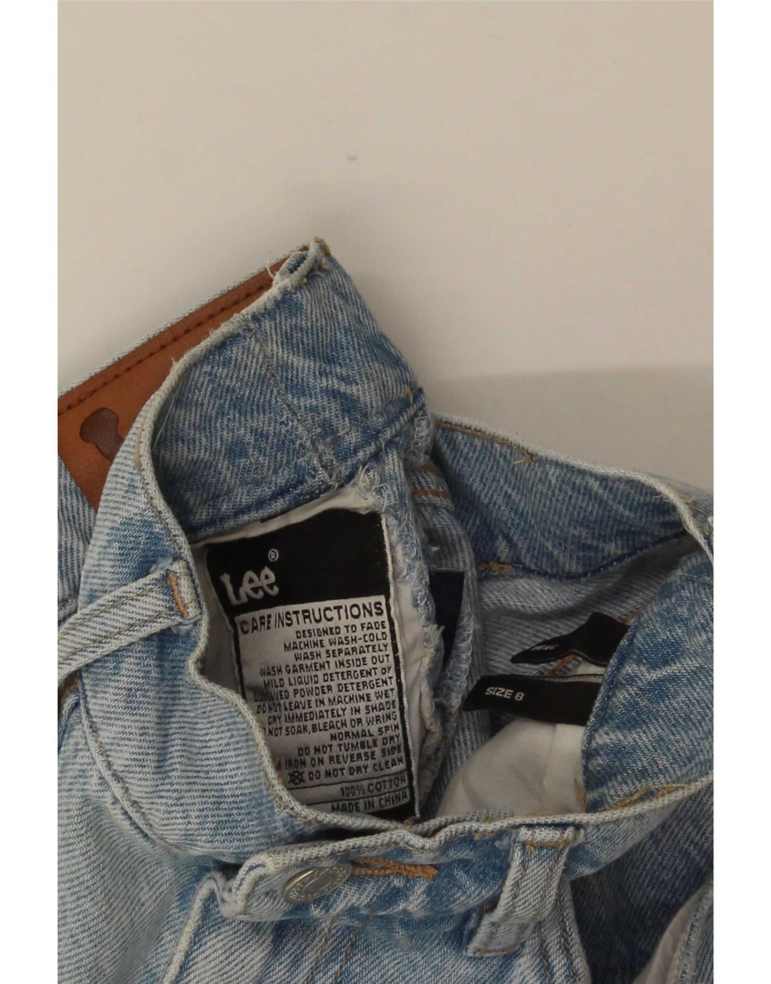 Blugi drepti pentru femei Lee US 8 Medium W25 L30 Bumbac albastru