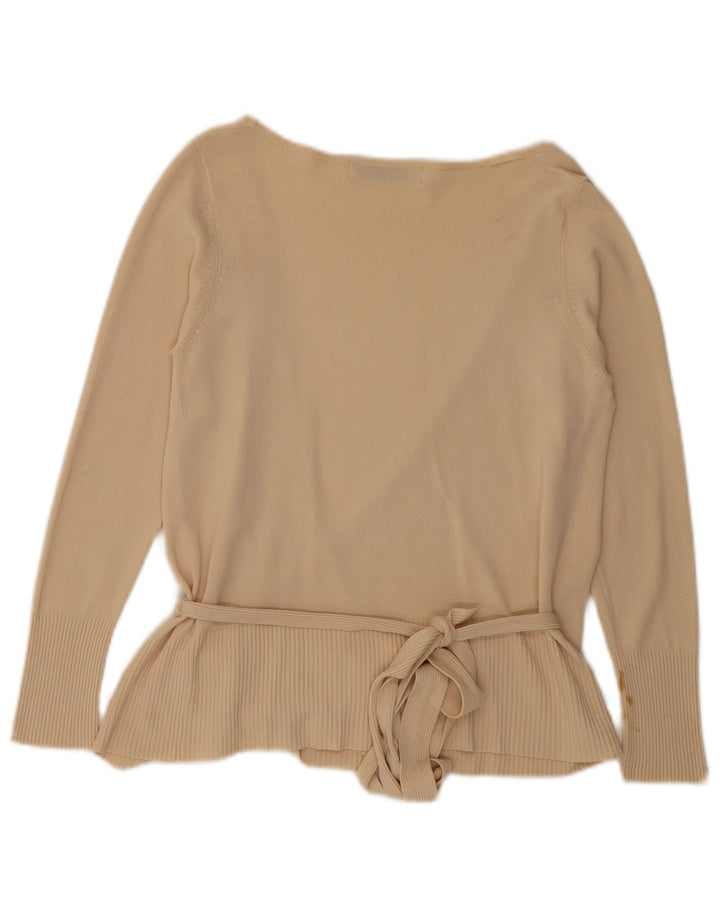 Top cardigan pentru femei Zara UK 12 Medium Beige Rayon