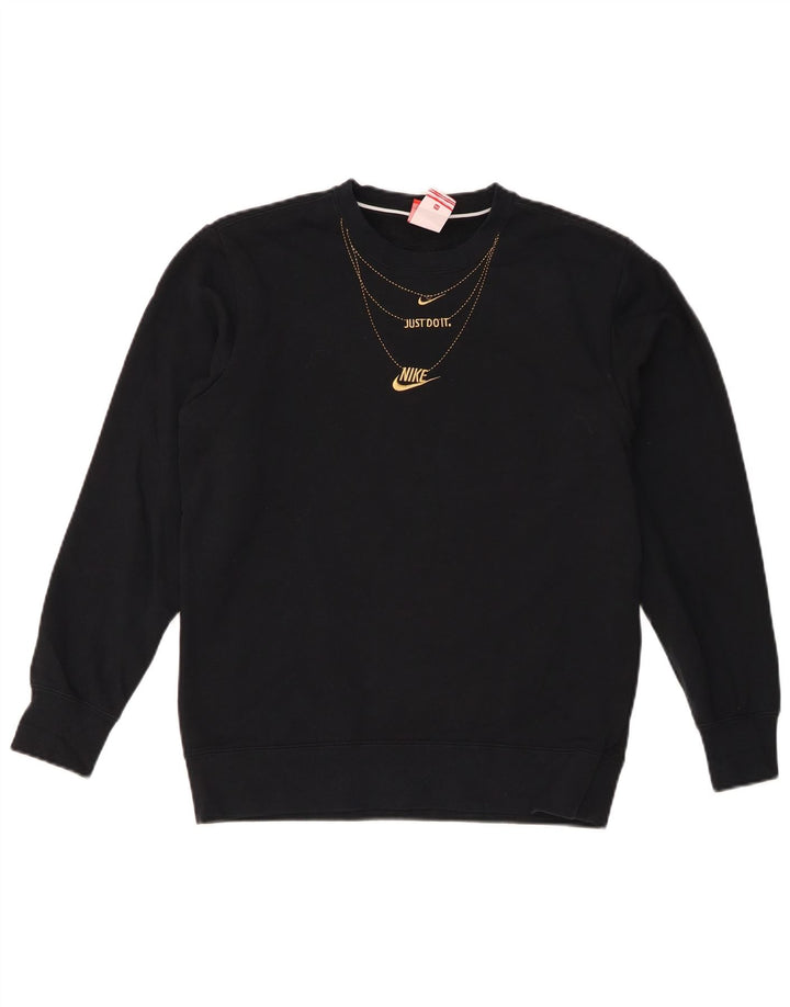 Pulover grafic pentru bărbați Nike XS bumbac negru
