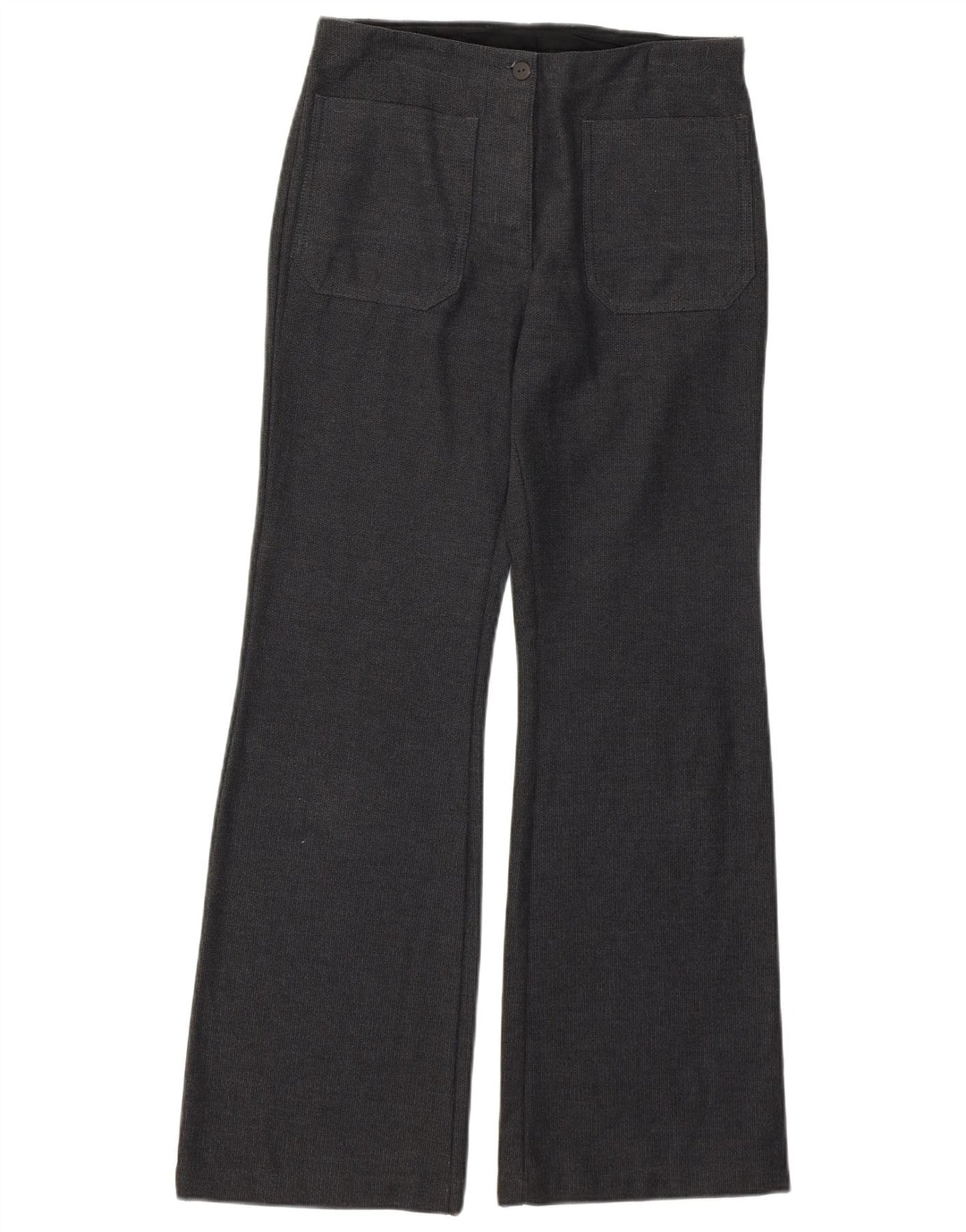 Pantaloni casual pentru femei BENETTON Bootcut IT 42 Medium W28 L29 Gri Bumbac