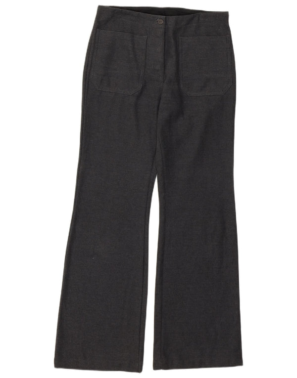 Pantaloni casual pentru femei BENETTON Bootcut IT 42 Medium W28 L29 Gri Bumbac