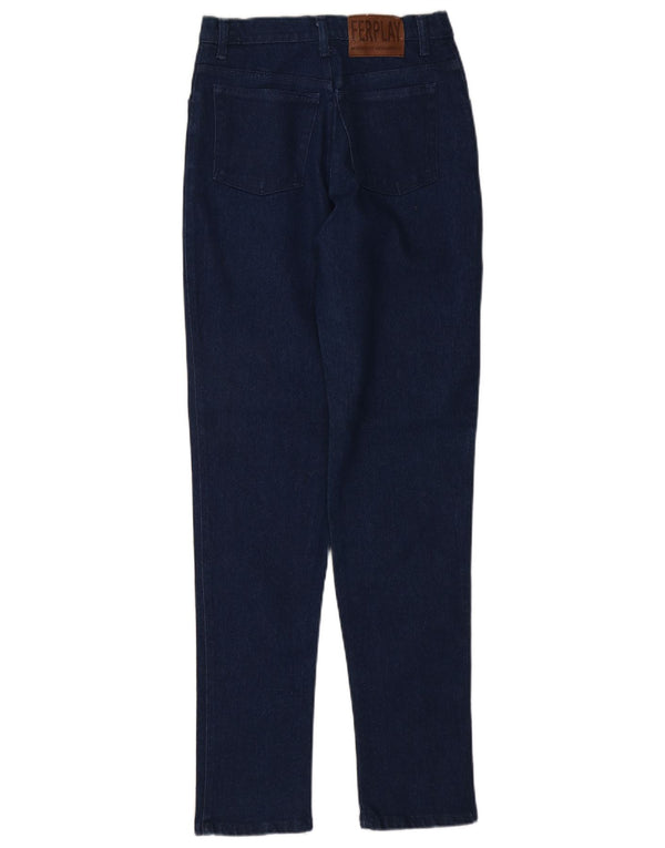 Blugi conici vintage pentru femei cu talie înaltă W26 L33 bleumarin