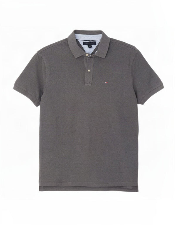 Cămașă polo Tommy Hilfiger pentru bărbați XL bumbac gri