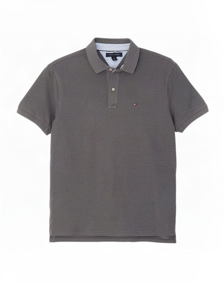 Cămașă polo Tommy Hilfiger pentru bărbați XL bumbac gri