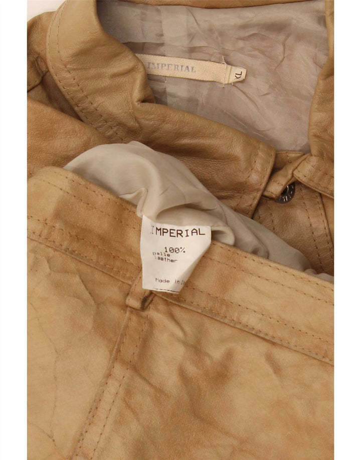 Jachetă din piele pentru femei Imperial UK 18 XL Bej