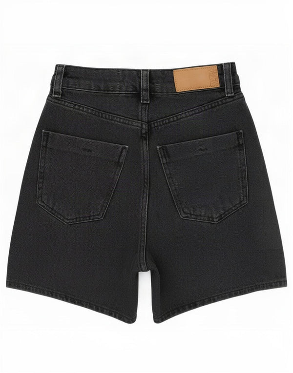 Pantaloni scurți din denim cu talie înaltă pentru femei Zara EU 32 2XS W22 Negru