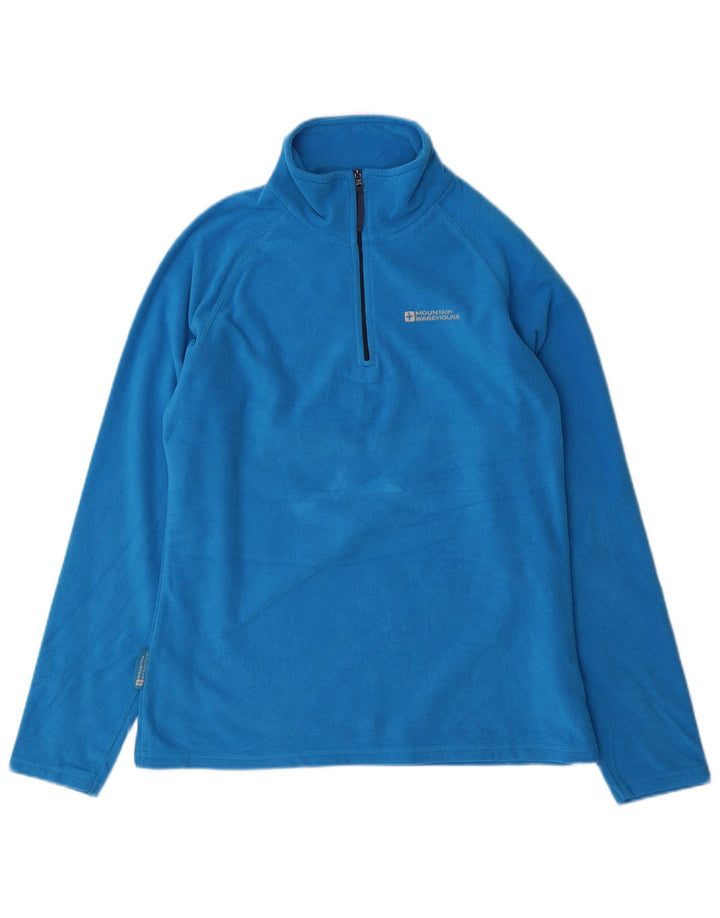 Pulover din lână pentru femei Mountain Warehouse, cu fermoar și gât, UK 12, albastru mediu