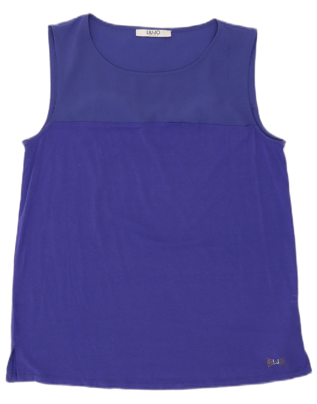 Vest Top Femei Liu Jo UK 6 XS Blue Viscose