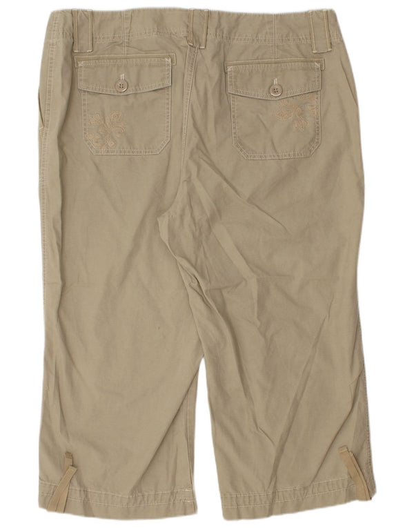Pantaloni capri pentru femei Eddie Bauer US 16 2XL W38 L20 Kaki Bumbac