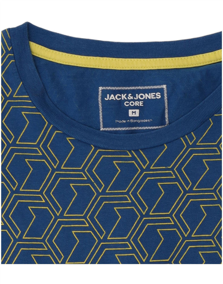 Tricou cu grafic Jack & Jones pentru bărbați Top Medium Blue Geometric