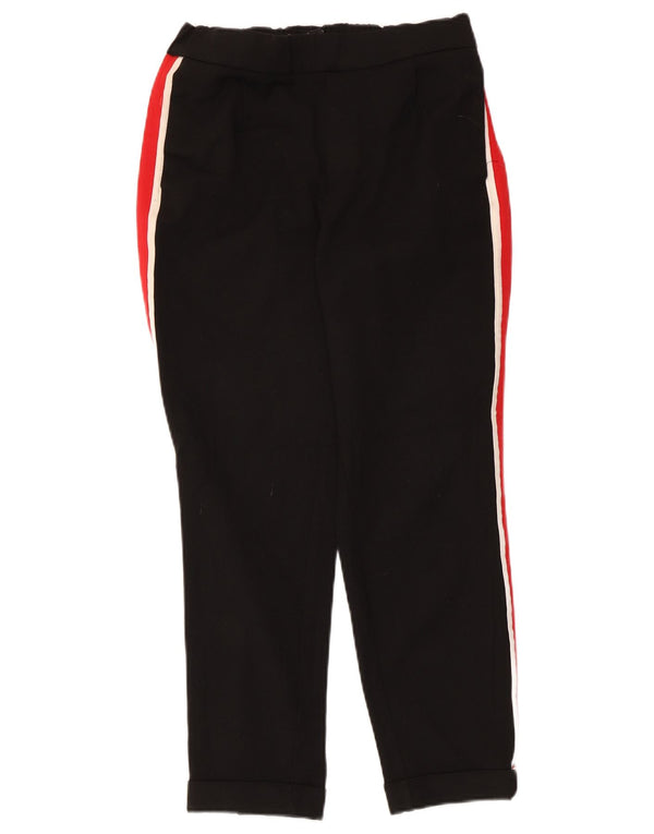 Pantaloni chino drepți pentru femei Zara XS W24 L24 Poliester color bloc negru