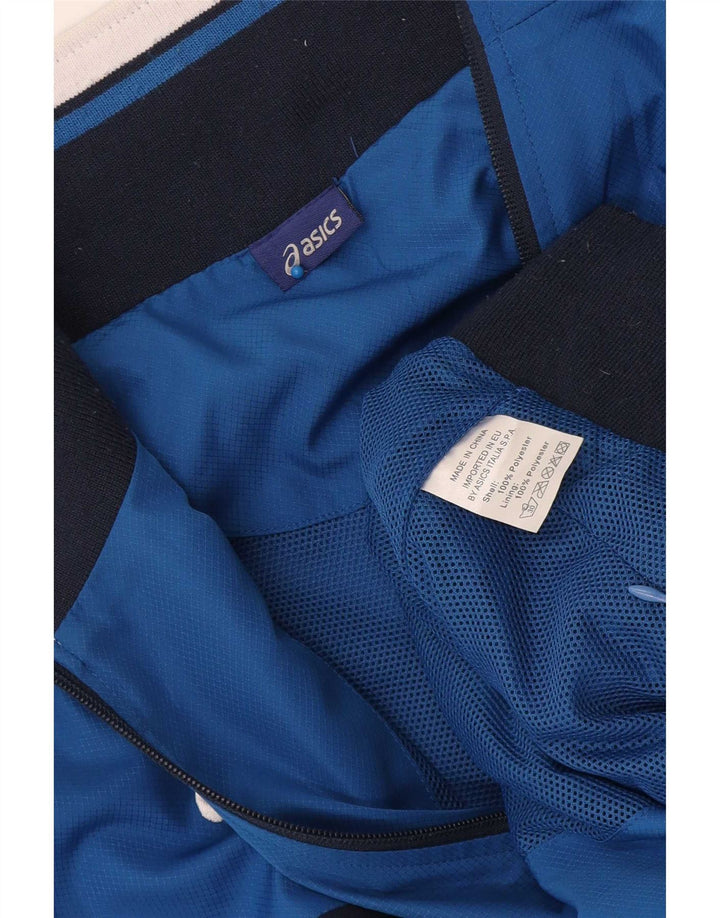 Jachetă Bomber pentru bărbați Asics UK 42 XL, albastru, poliester color bloc