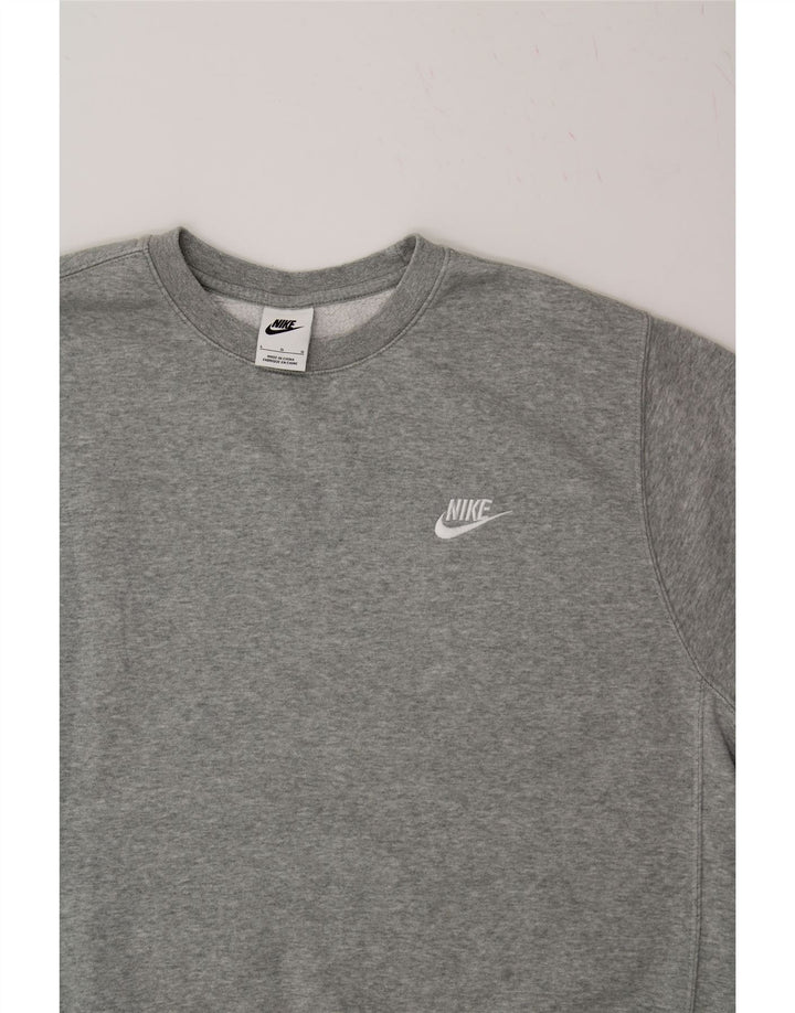 Hanorac pentru bărbați NIKE Pulover mare, gri, bumbac