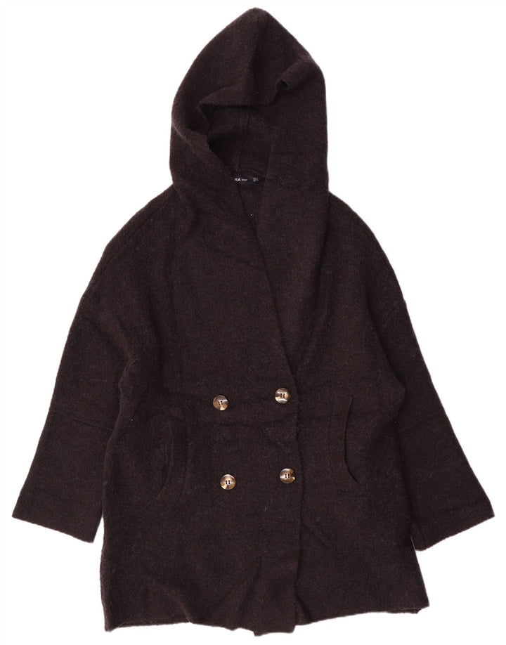 Pulover cardigan supradimensionat cu glugă Zara pentru femei UK 14 Medium Bleumarin