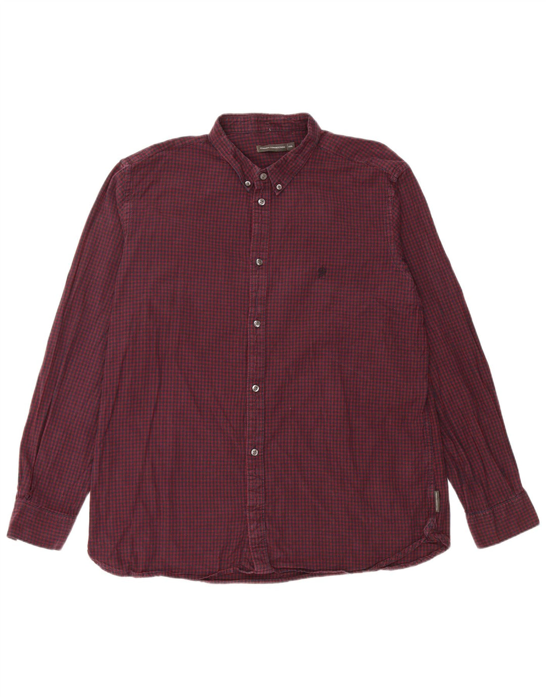FRENCH CONNECTION Cămașă de flanel pentru bărbați 2XL Burgundy Check