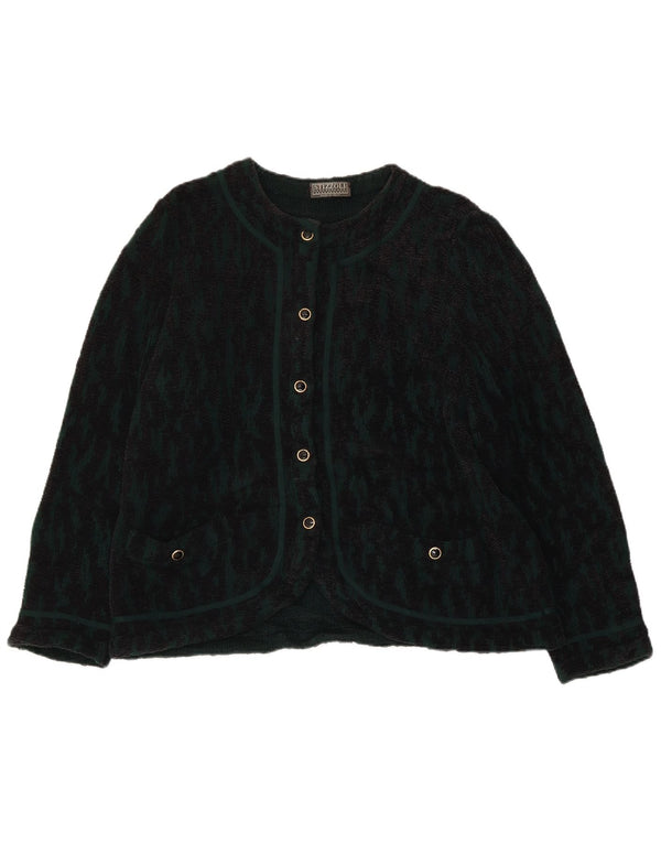 STIZZOLI Pulover cardigan cu model abstract pentru femei IT 52 2XL Lână verde