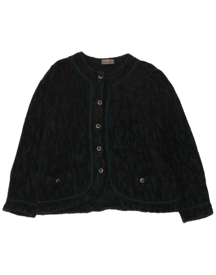 STIZZOLI Pulover cardigan cu model abstract pentru femei IT 52 2XL Lână verde