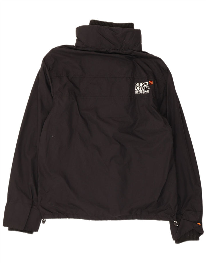 Superdry Windcheater Graphic Windbreaker Jachetă pentru femei UK 16 Large Black