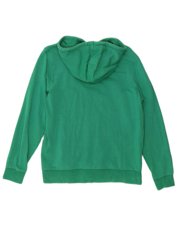 Pulover pentru femei Marks & Spencer, cu formă regulată, cu glugă, UK 12, bumbac verde mediu