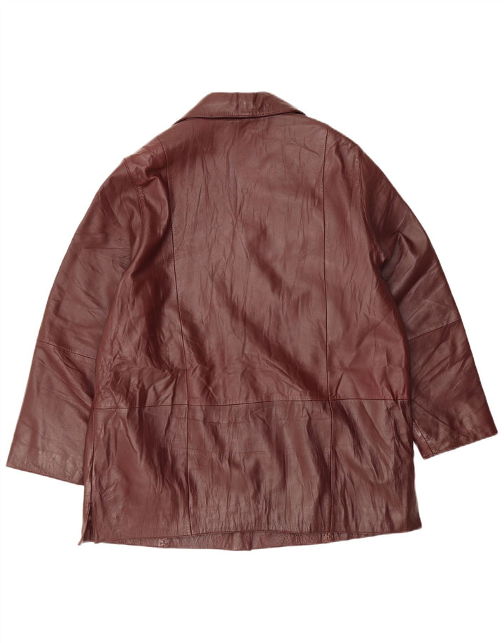 Palton de piele Morena pentru femei EU 44 XL Bordeaux