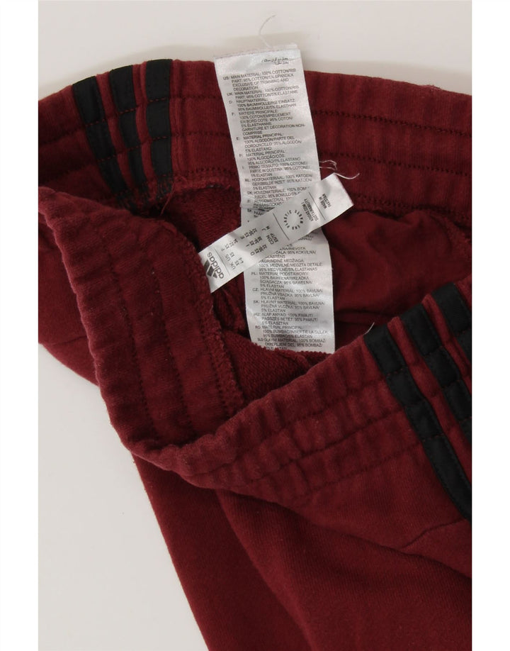Pantaloni de trening pentru femei ADIDAS Joggeri UK 4/6 XS Bumbac burgundă