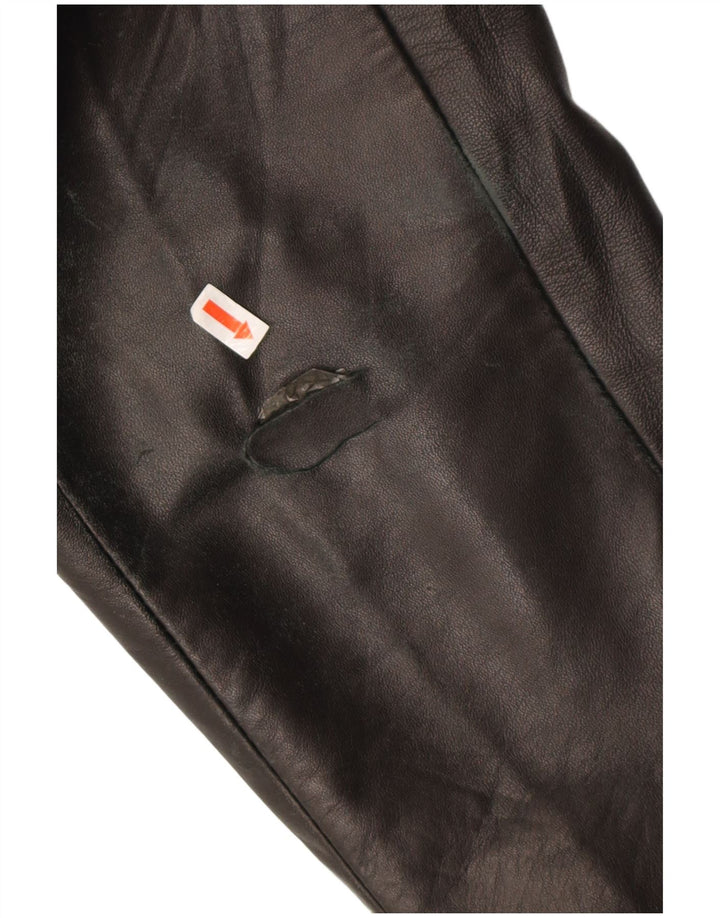 Jachetă din piele vintage pentru femei cu fermoar IT 54 2XL din piele maro