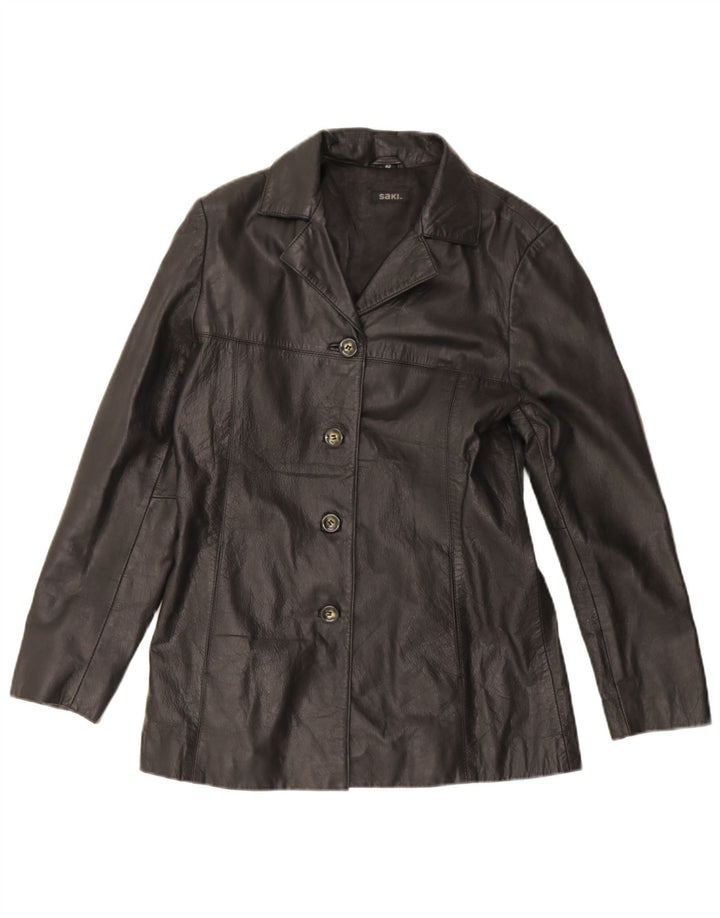 Saki Jachetă de piele pentru femei EU 40 Medium Black Leather