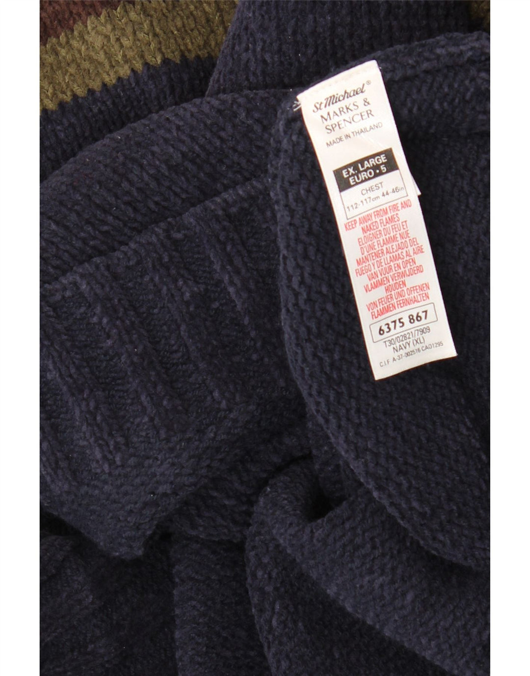 Pulover cu gât țestoasă pentru bărbați Marks & Spencer, XL, bleumarin, color block
